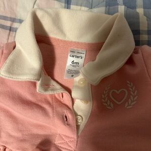 Carter's Pink Polo Dress with Heart Detail